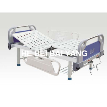 (A-77) -- Double-Function Manual Hospital Bed with ABS Bed Head